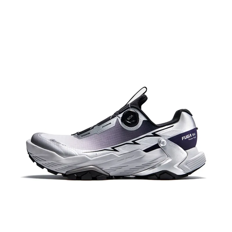 KAILAS FUGA DU BOA Running Shoes Men Low Top Cloud White Metallic Silver/Ink Black-14