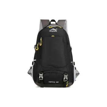 GEERDUN Nylon Backpack Unisex Black/Yellow/Dark Green/Light Green/Gray