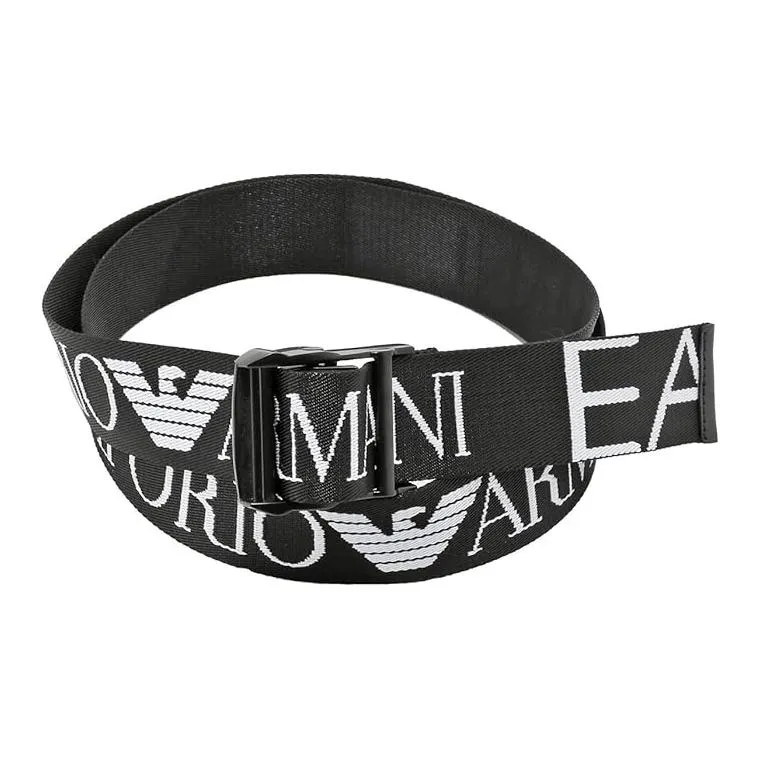 EMPORIO ARMANI Logo print Buckled Belt-1