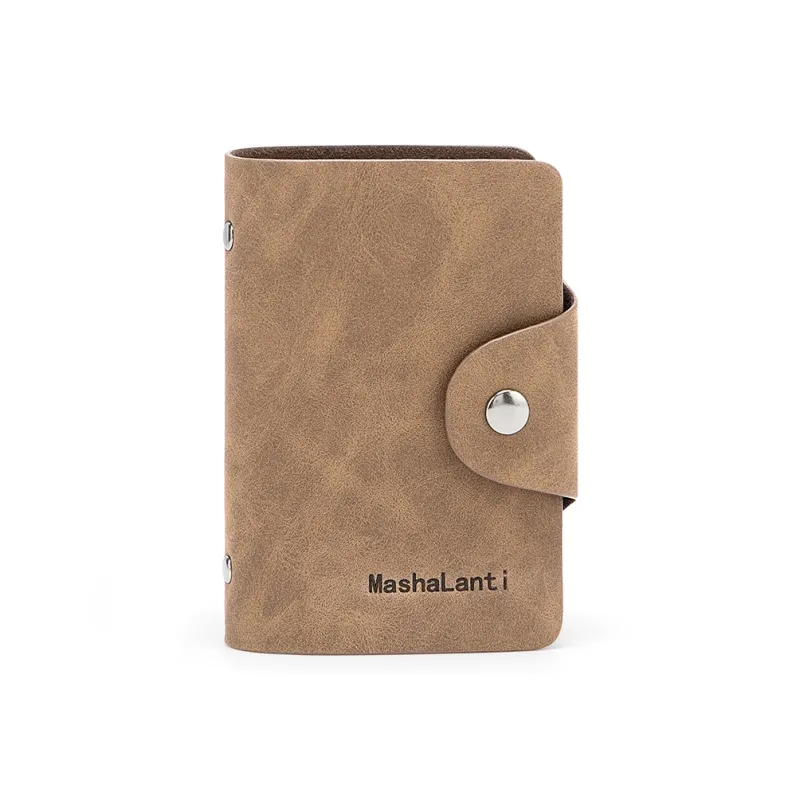 MashaLanti Microfiber Document Wallet Card Holders Regular Men's Coffee-1