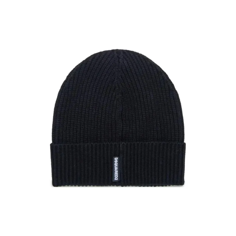 DSQUARED 2 Icon Patch Knit Beanie-1