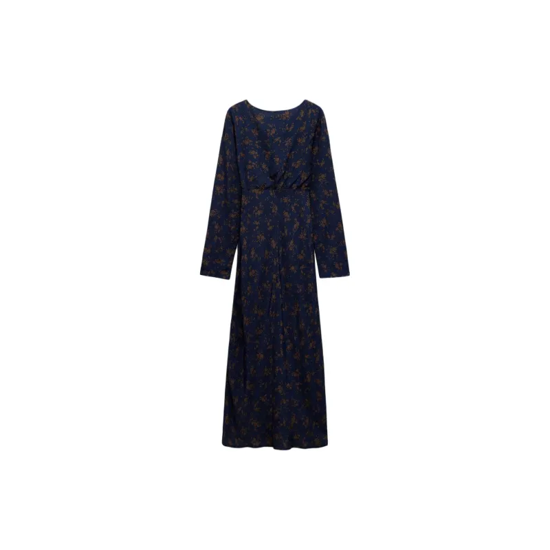 ZARA Trf Long-Sleeved Dresses Women's Blue-1