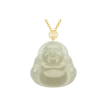 Princess Cui Hetian Jade Necklaces Pale Greenish White Jade Unisex