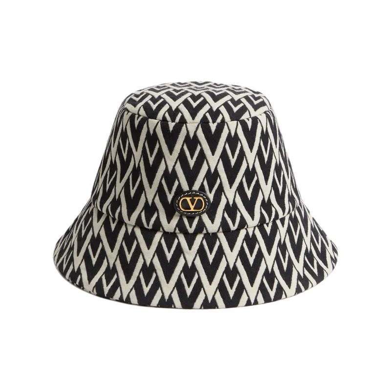 Valentino Cotton Bucket Hats Women's Black-1
