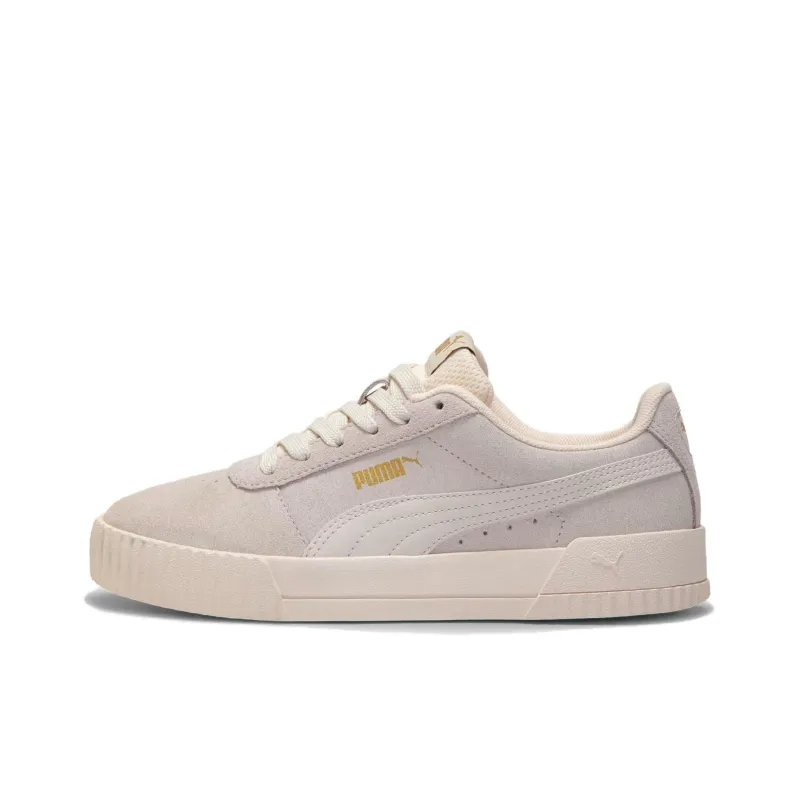 PUMA Carina Anti-Slip Wear-Resistant Low-Top Skateboard Shoes Women's Beige-0