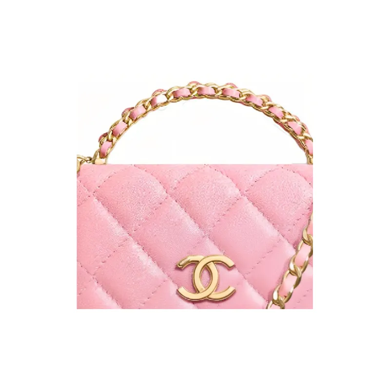 CHANEL Sheepskin Kelly Bag, Mini Bag, Handbag, Shoulder Bag, Crossbody Bag Trumpets Women's Pink-2
