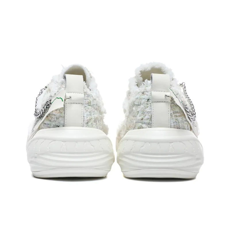 MOREMORENOISE Canvas Shoes Women's Low Top White-6