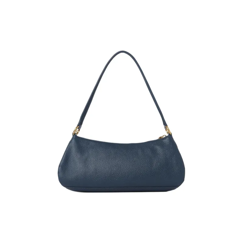 Chloe Shiny Grained Calfskin Handbag Shoulder Bag Regular Women's Tapestries Blue-2