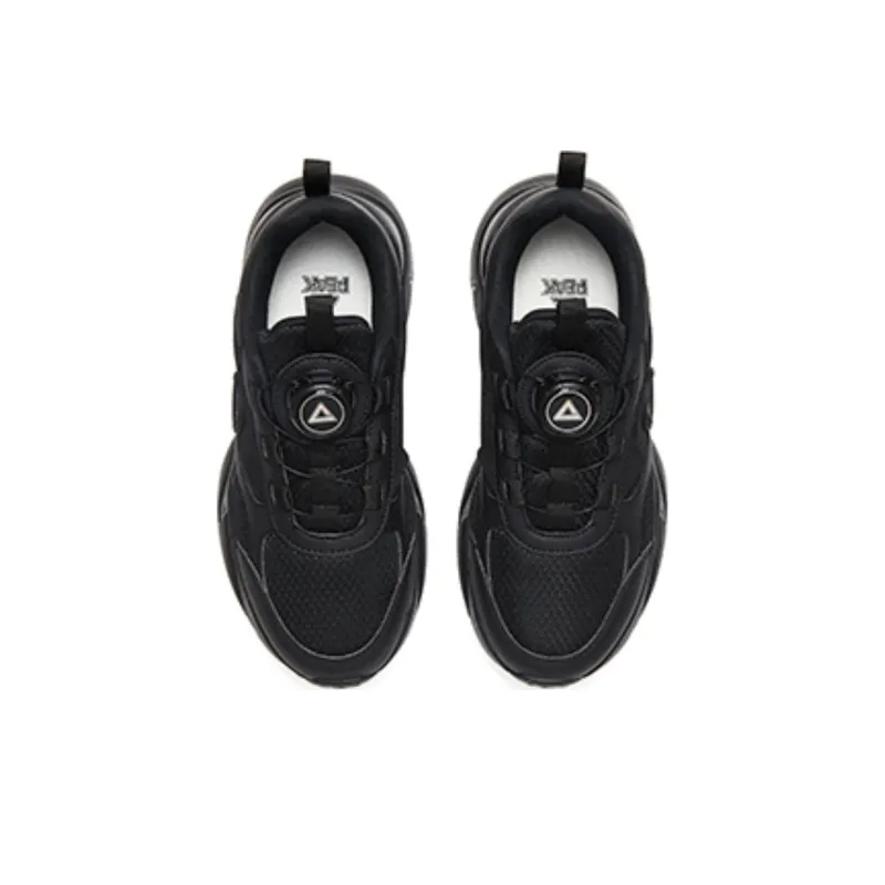 PEAK Anti Slip Wear Resistant Low Top Kids Lifestyle Shoes Black Teenagers-2