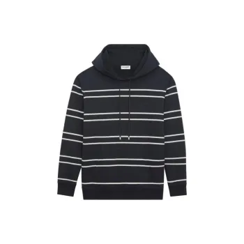 SAINT LAURENT Stripe Detailed Drawstring Hoodie