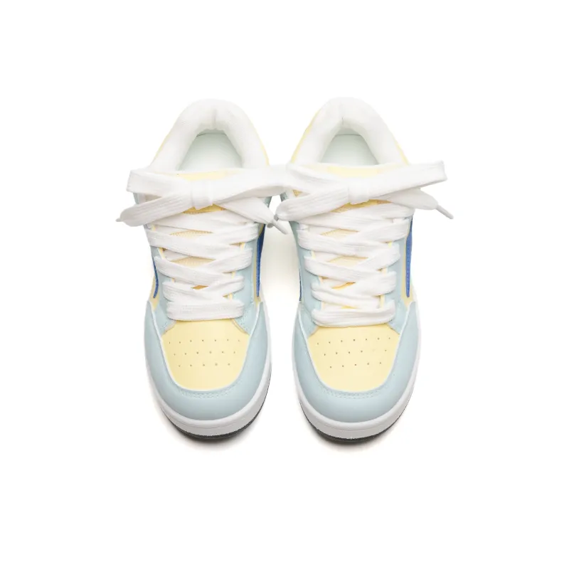 7 SEVFUN Low Top Skateboard Shoes Unisex Blue Yellow-3