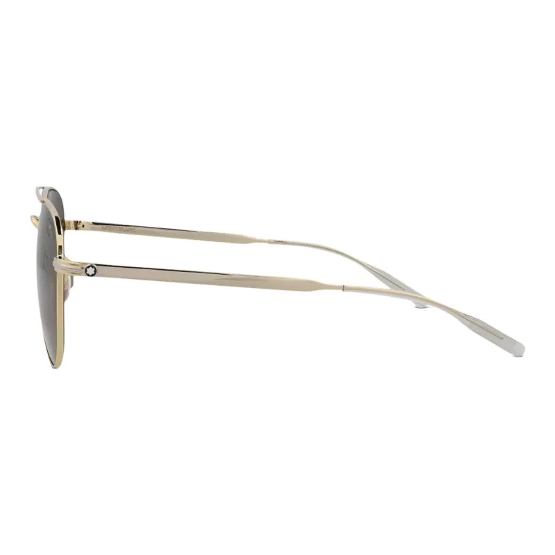 MONTBLANC Metal Aviator Sunglasses Men's Gold-2