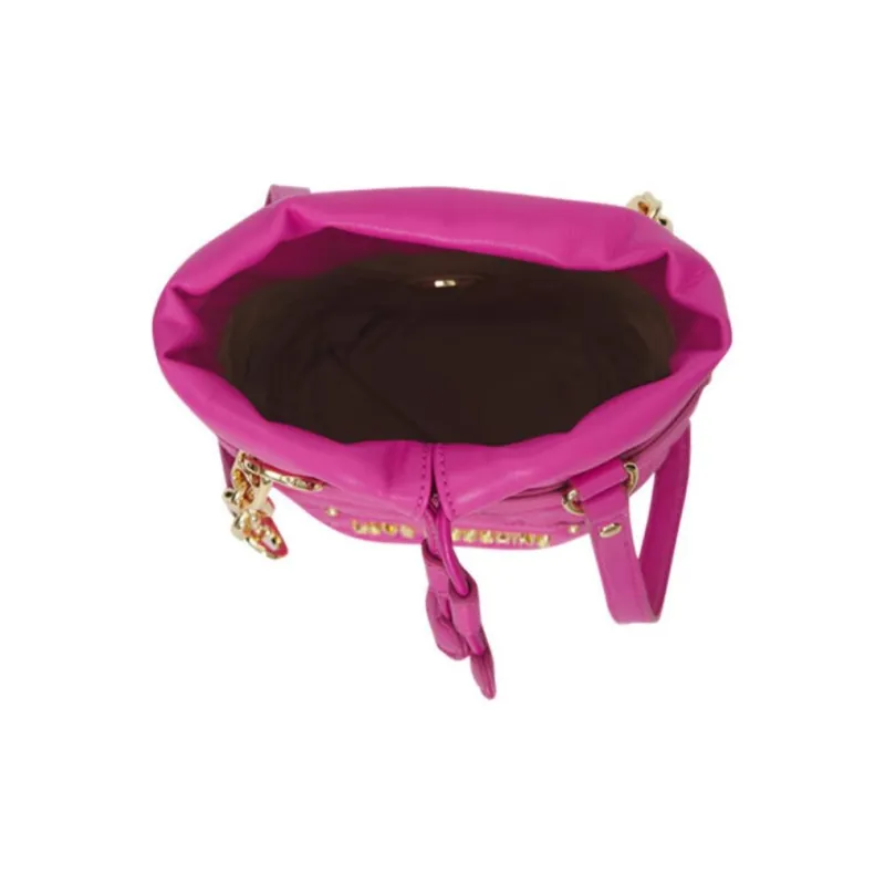 LOVE MOSCHINO Synthetic Leather Bucket Bag Handbag Shoulder Bag Small Size Women's Fuchsia-2