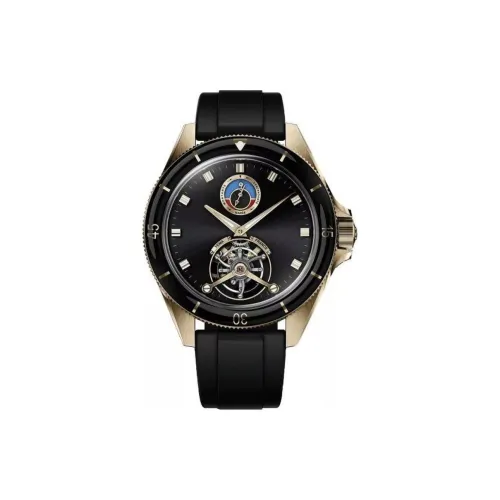 YEMA 오토매틱 메커니컬 무브먼트 남성 유럽 미국 시계 43MM 블랙