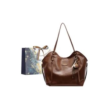 Iman's House PU Tote Bag Shopping Bag Shoulder Bags Women's Light Brown/Dark Brown/Coffee/Black