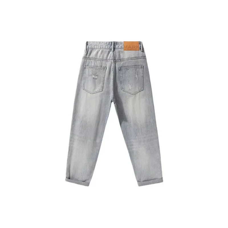 FAIRWHALE Spring Summer Jeans Unisex Light Blue-1