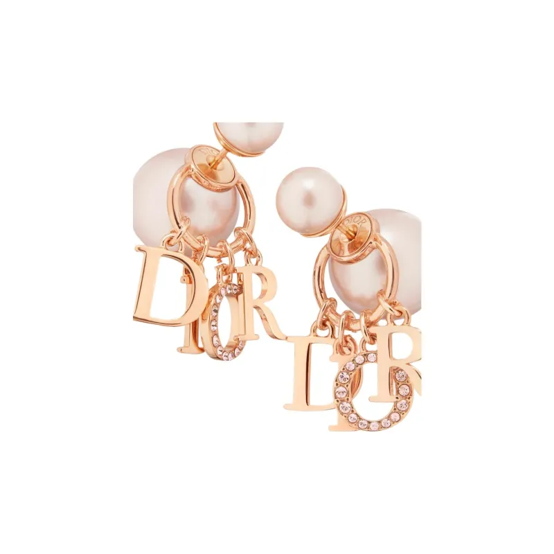 DIOR Metal Earrings Women's Rose Gold-4