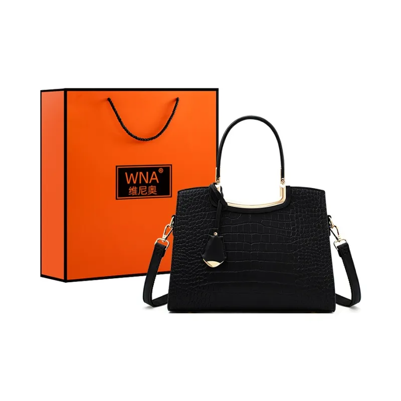 Vigno Synthetic Leather Handbags Crossbody Bags Large Size Women's White/Black-24