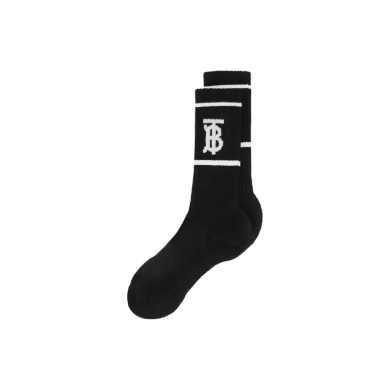 Burberry SS23 Knee-High Socks Men's 1 Pack Black-0