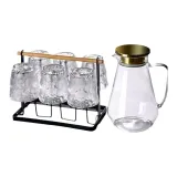 Transparent Short 6 Pack+Black Cup Holder+Transparent Duckbill Flask
