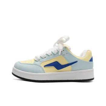 7 SEVFUN Low Top Skateboard Shoes Unisex Blue Yellow