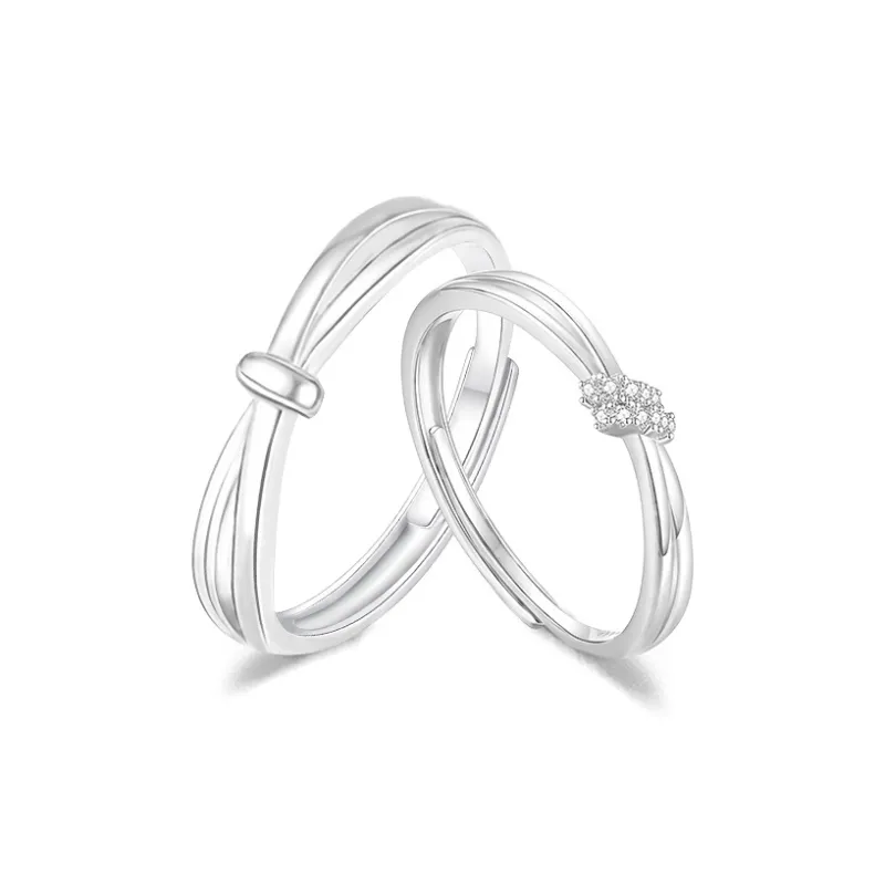 FORCHI Sterling Silver Rings Unisex Anniversary Birthday Gift-0