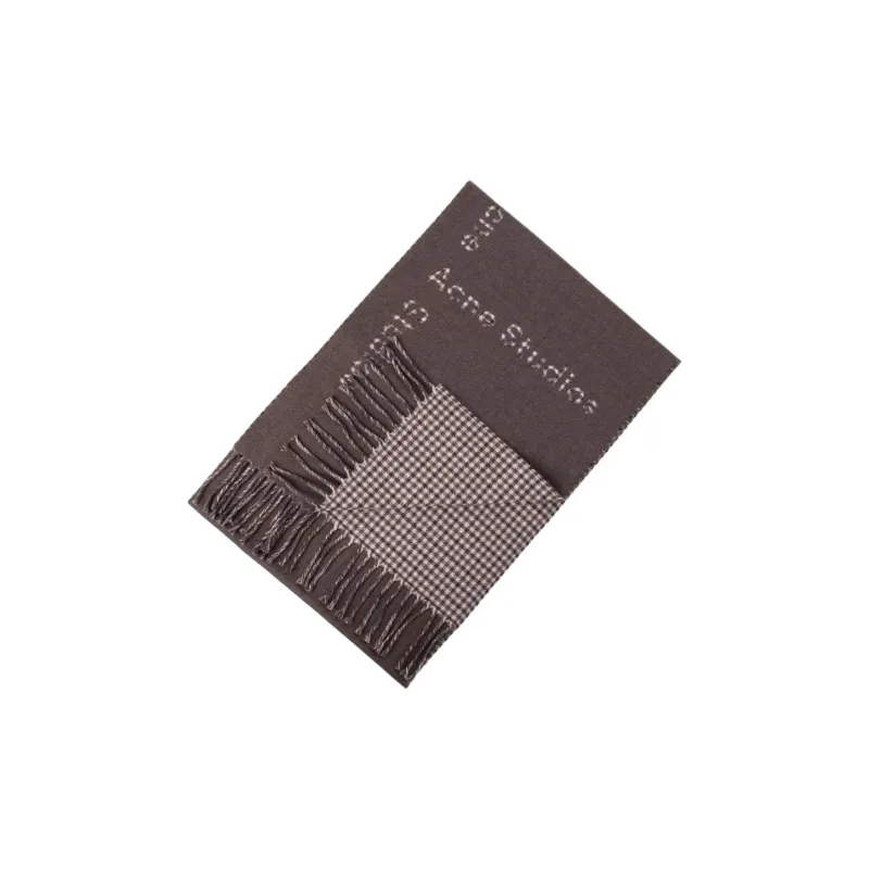 Acne Studios Knit Scarves Unisex Gray-2
