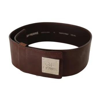 GIANFRANCO FERRE Leather Leather Belts Women's Brown Width 7Cm