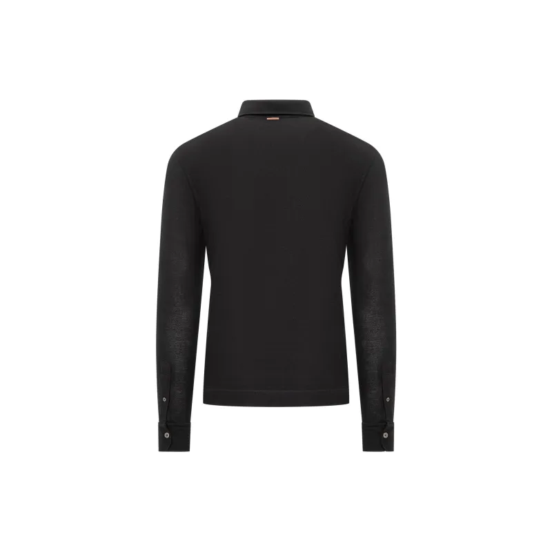 Ermenegildo Zegna Long Sleeved Polo Shirt-1
