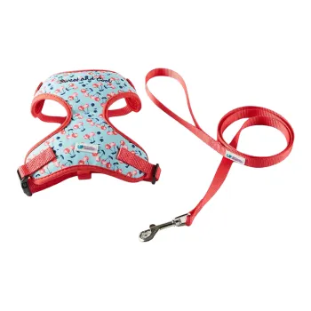 UFBemo Leashes, Chest And Back Set Pink Cherry