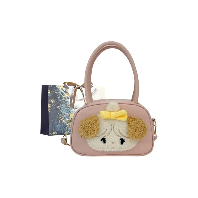Iman's House PU One Shoulder Handbag Women's White/Pink/Brown/Black-5