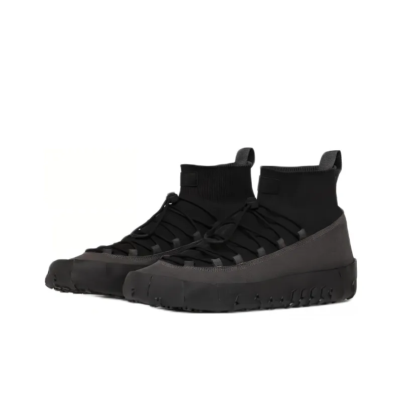 Lemaire VIBRAM Waterproof Mid Top Casual Shoes Men's Black-2
