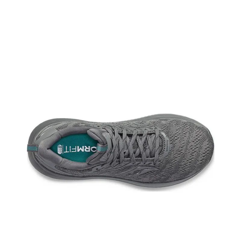Saucony Cushioning Breathable Low-Top Running Shoes Men's Gray-3