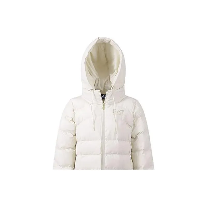 EMPORIO ARMANI EA7 Puffer Jacket Women's Moonlight Beige-4