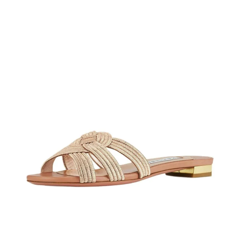 AQUAZZURA Slide Slippers Women's Pink-3