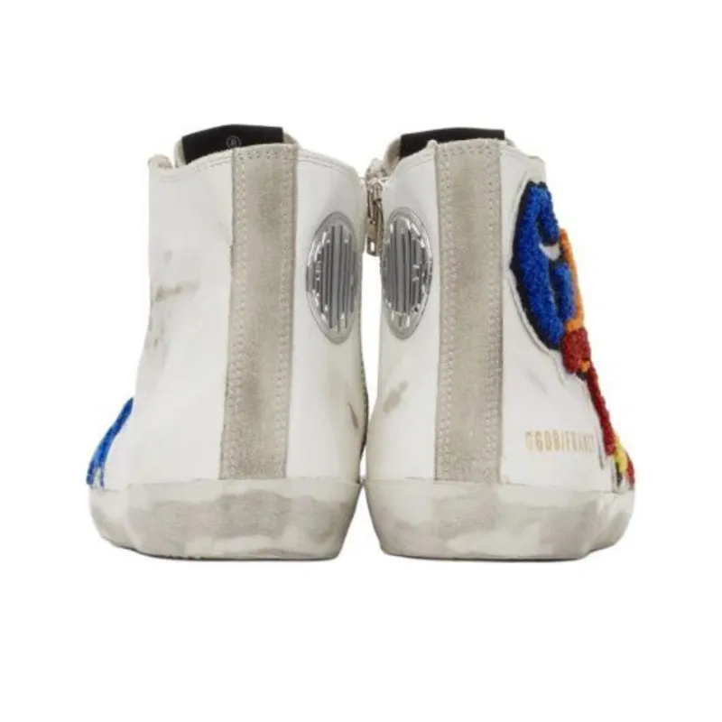 Golden Goose High Top Skateboard Shoes Men's White-5