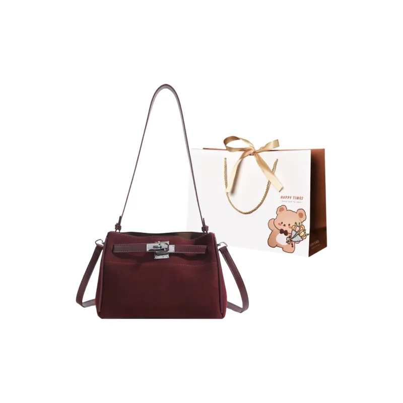 ERANGBEAR PU Crossbody Bag, Shoulder Bag Regular Women's Leopard Print, Brown, Coffee, Burgundy-7