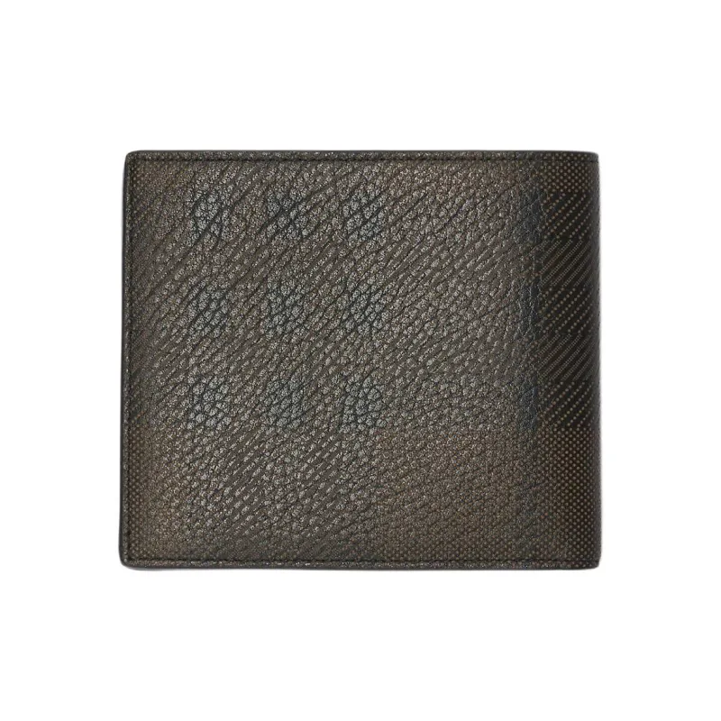 Burberry Shield Calfskin Wallet Men's Slate Color-1