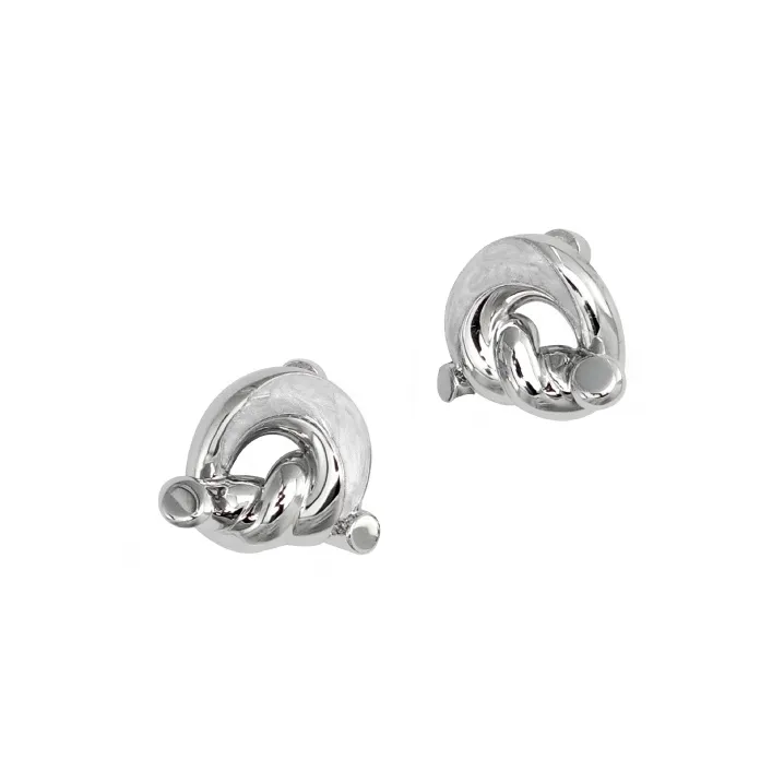 Juunngle Lab White Gold Plated Copper Stud Earrings Women's-5