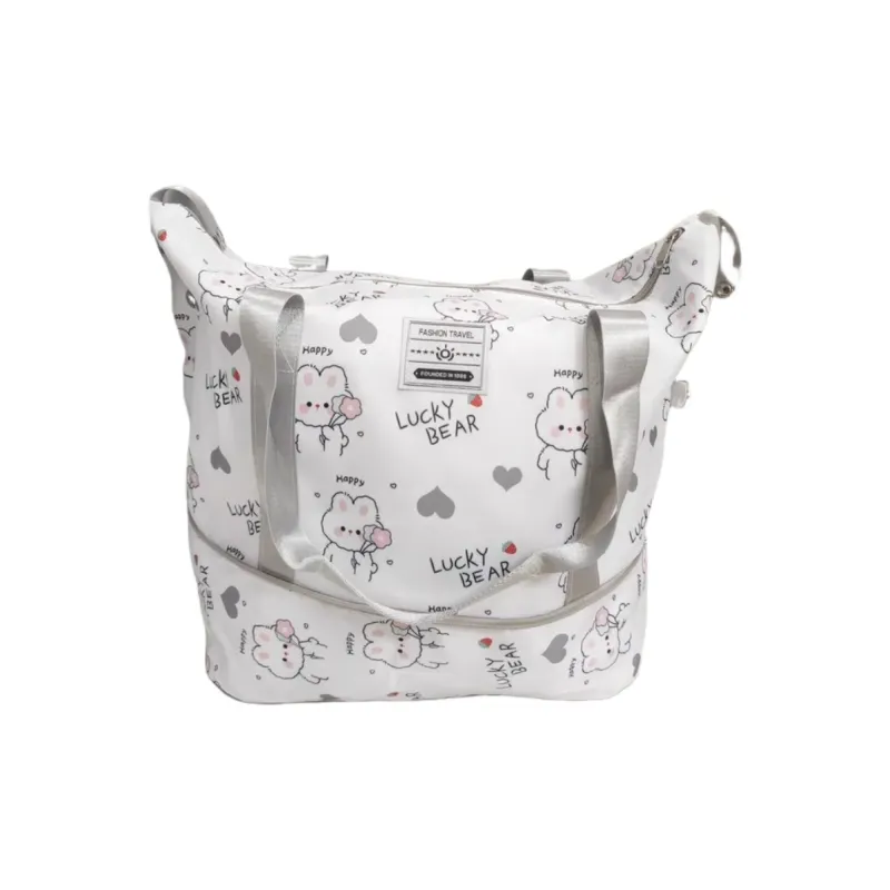 Tonlion Oxford Travel Bag 36L Women's Beige/White-5