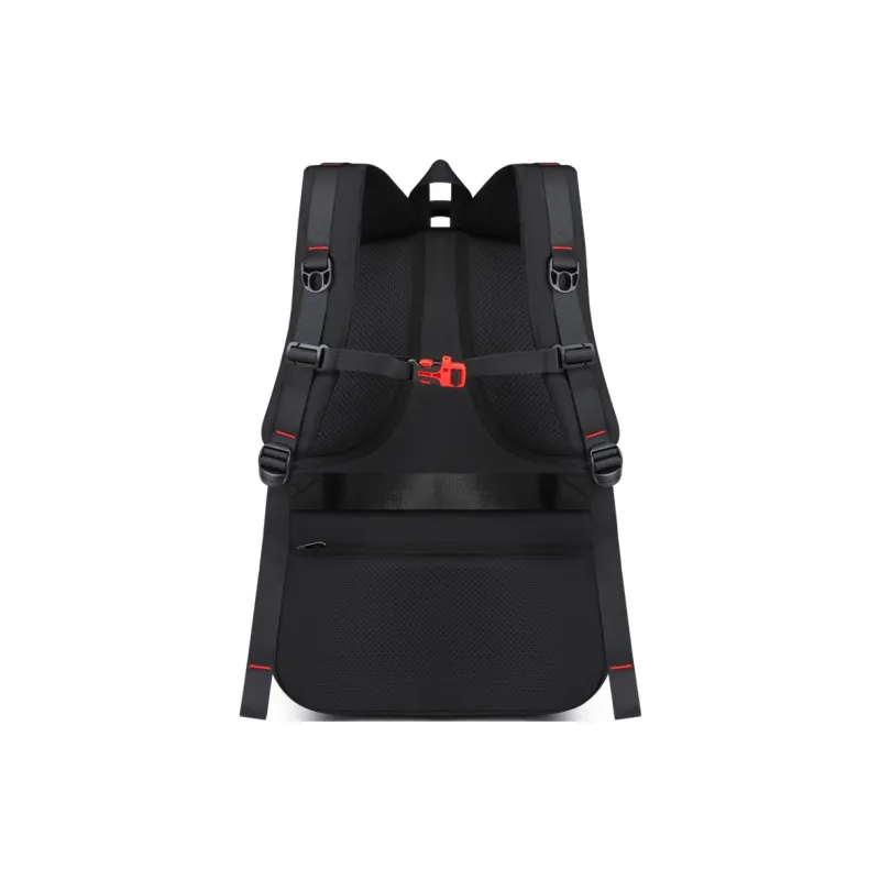 EDISON Polyester Backpack Large Size Unisex Black/Blue-3