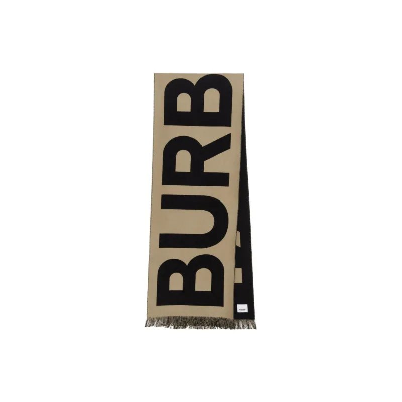 Burberry Logo Jacquard Wool Scarf-3