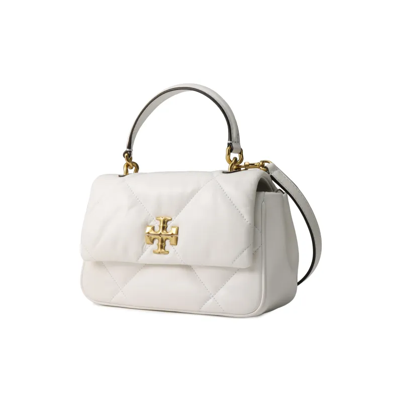TORY BURCH Kira Nappa Leather Handbag, Shoulder Bag, Crossbody Bag Trumpets Women's White-1
