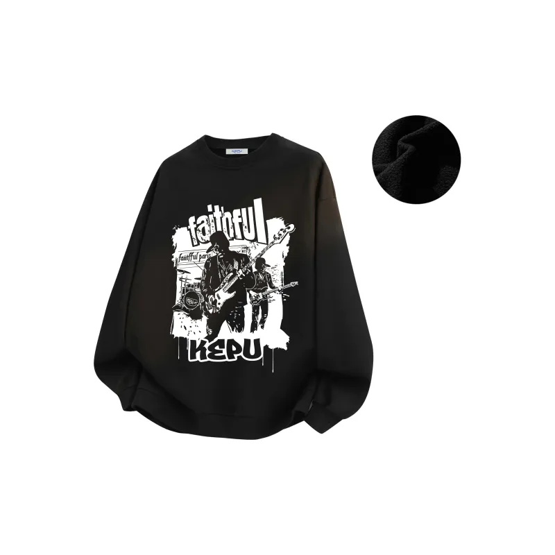 Kepu Fleece Lined Hoodies & Sweatshirts Unisex-22