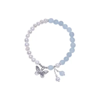 IDOKAWA Freshwater Pearl Bracelets Women's Blue