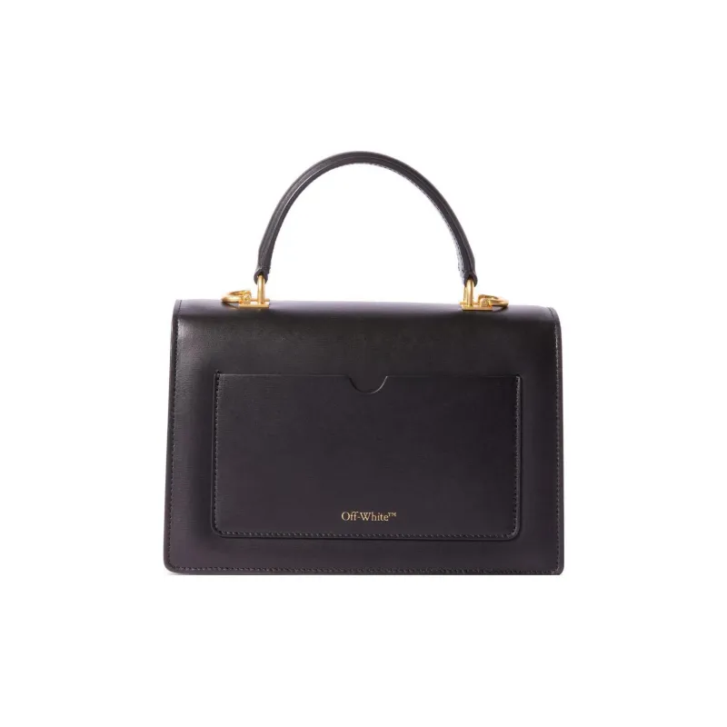 OFF WHITE Jitney 1.4 Logo Plaque Tote Bag-3