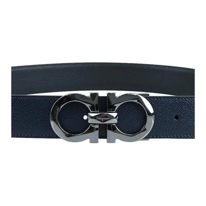 Ferragamo Reversible And Adjustable Gancini Belt Engraved-2