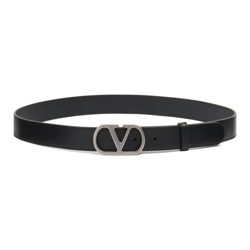 Valentino 30mm VLogo Signature Leather Belt-0