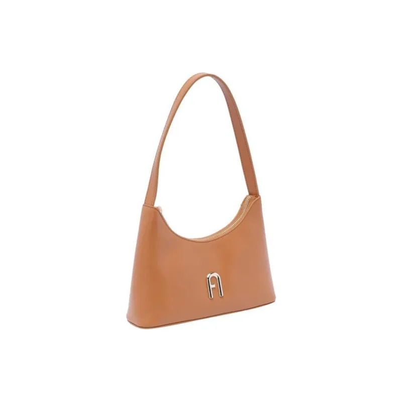 Furla Diamante Calfskin Handbag Shoulder Bag Mini Women's Brown-1