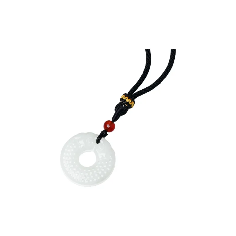 CHOW TAI SENG Necklaces Pale Greenish White Jade Unisex-5
